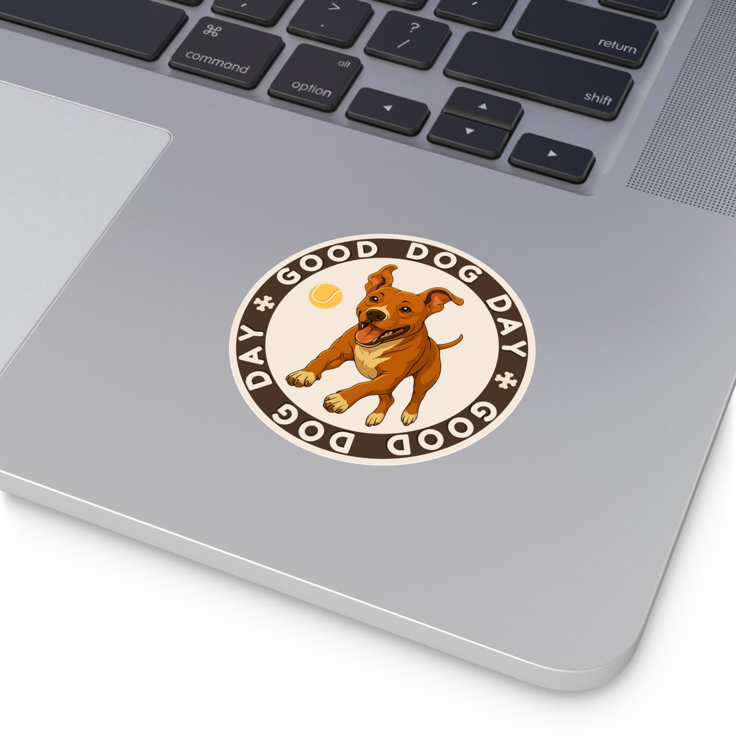 Good Dog Day Pit Bull 3"x3" Sticker – Coffee & Cream