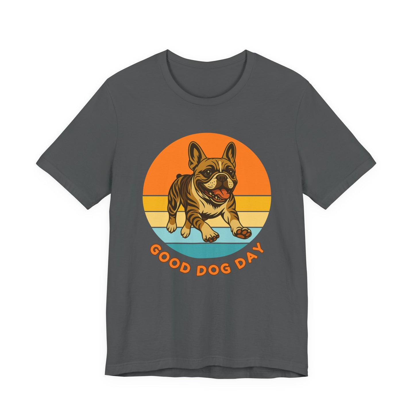 Good Dog Day French Bulldog – Brown Sugar & Cream – Retro Sunset