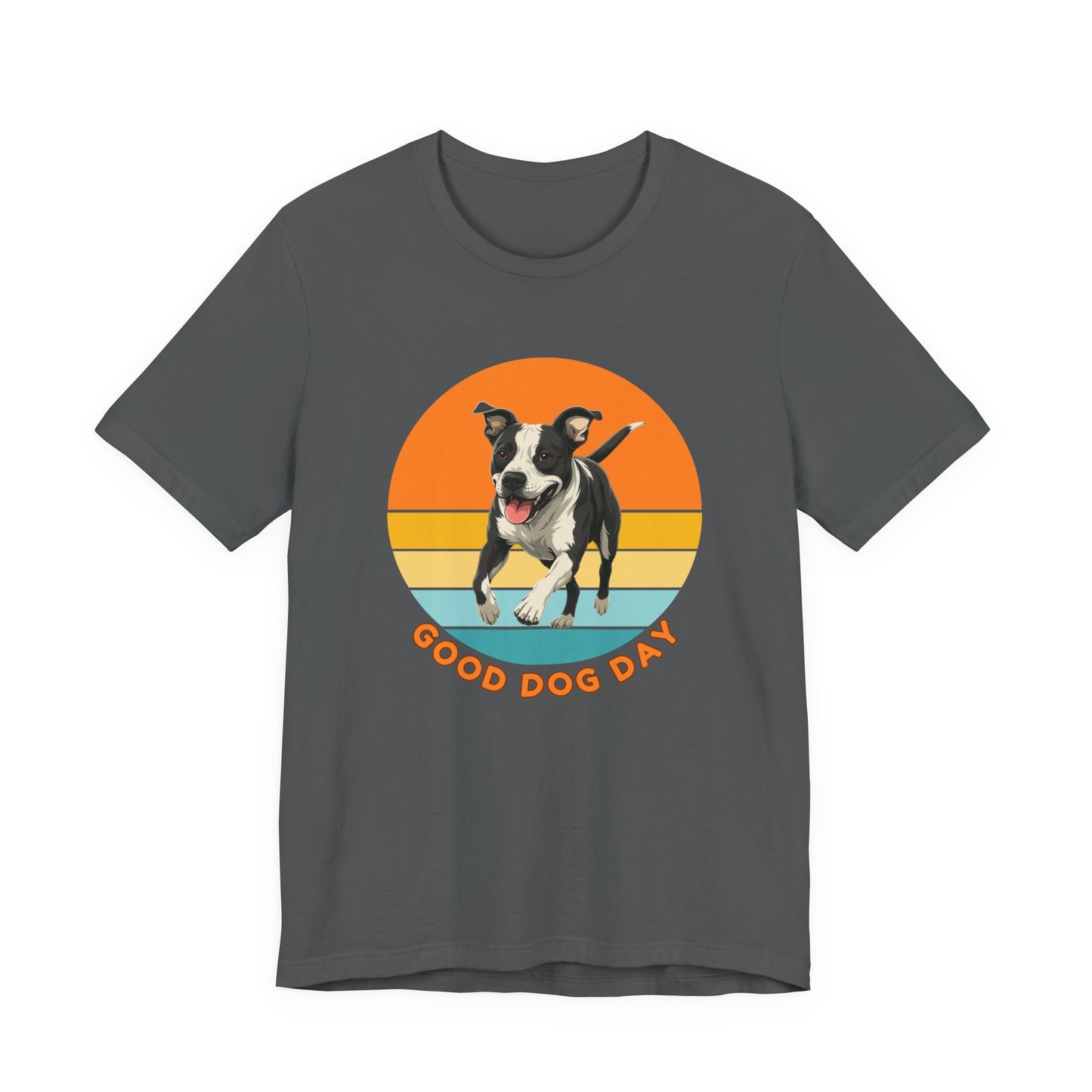 Good Dog Day Pit Bull Shirt – Storm & Bone – Retro Sunset