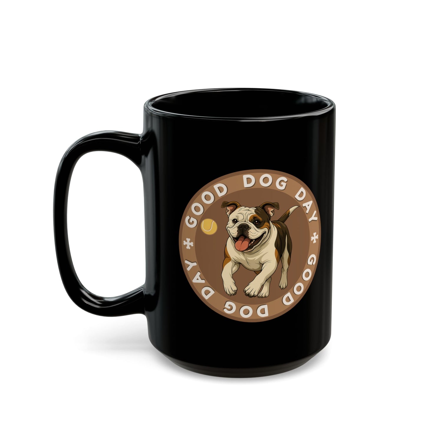 Good Dog Day Bulldog Black Mug – Saddle & Biscuit