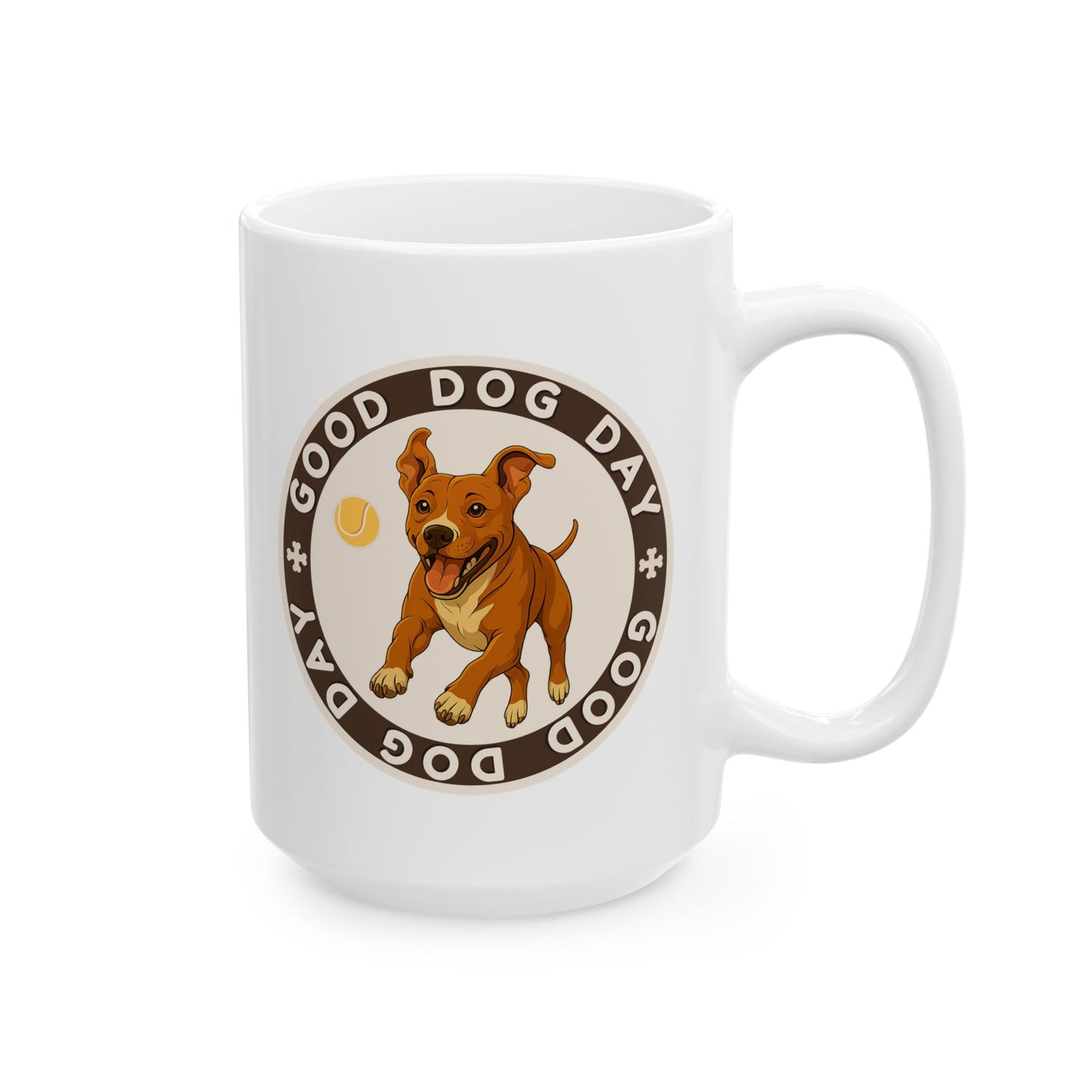 Good Dog Day Pit Bull Mug – Coffee & Cream
