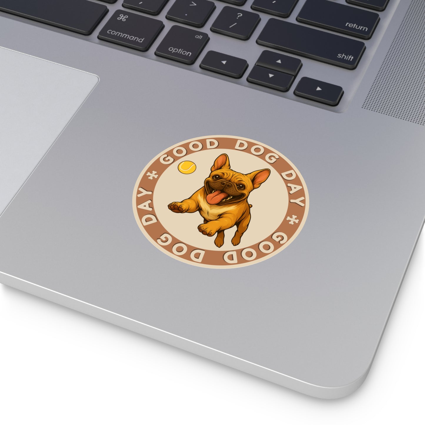 Good Dog Day French Bulldog 3"x3" Sticker – Cream & Clay