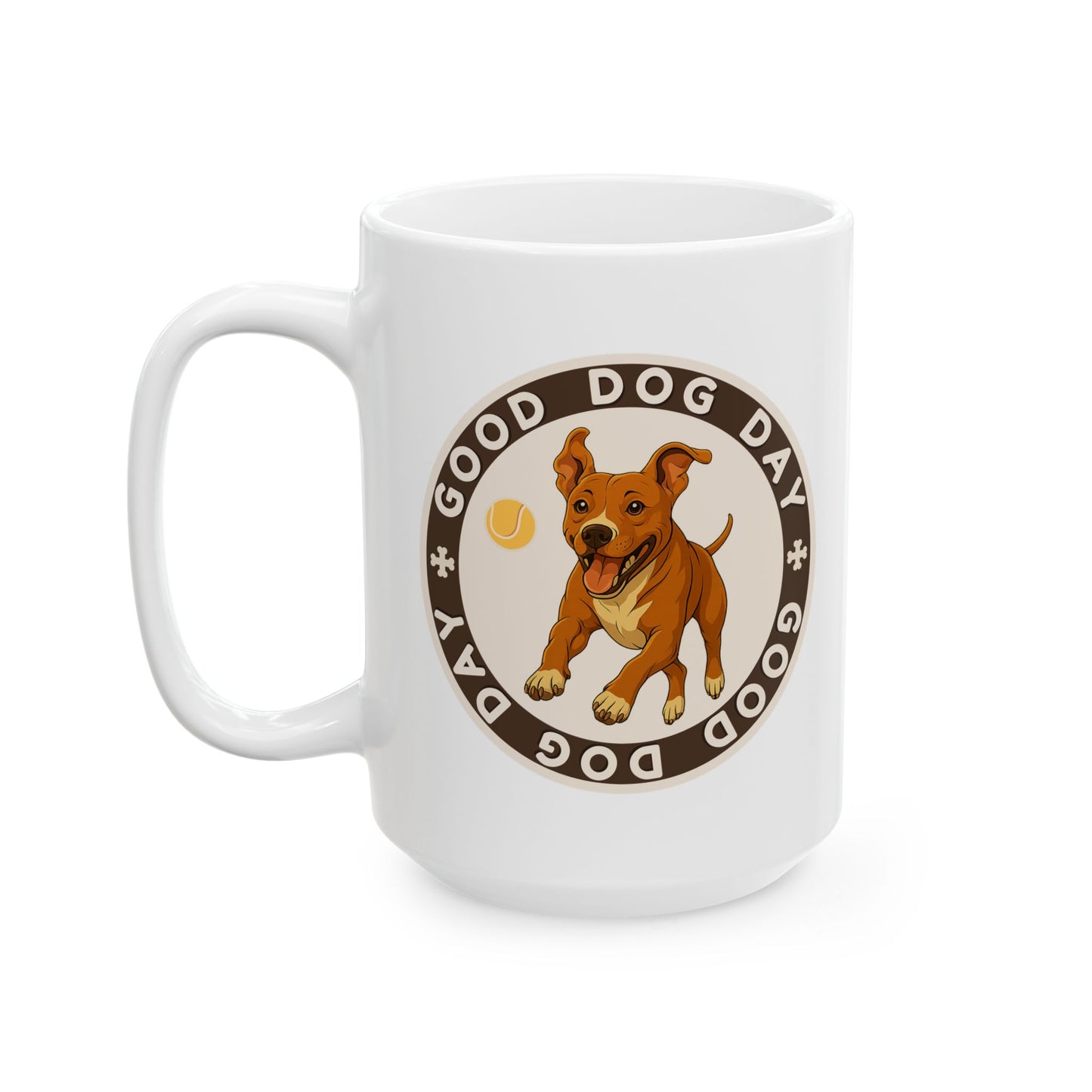 Good Dog Day Pit Bull Mug – Coffee & Cream