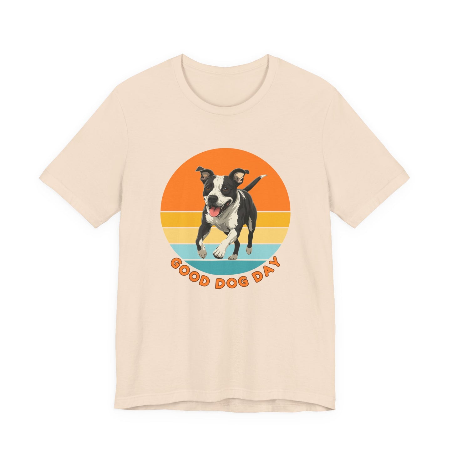 Good Dog Day Pit Bull Shirt – Storm & Bone – Retro Sunset