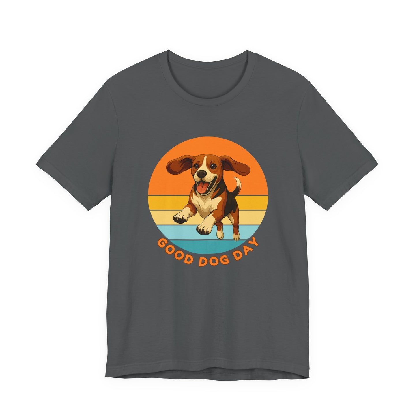 Good Dog Day Beagle Shirt – Cream & Cocoa – Retro Sunset