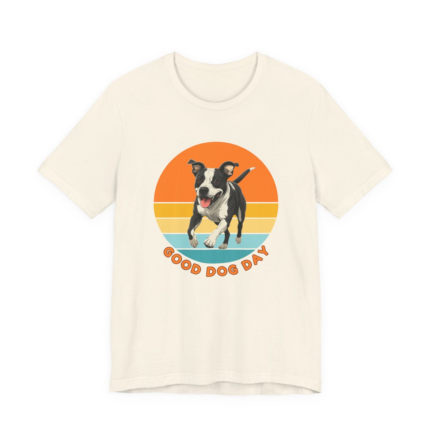 Good Dog Day Pit Bull Shirt – Storm & Bone – Retro Sunset