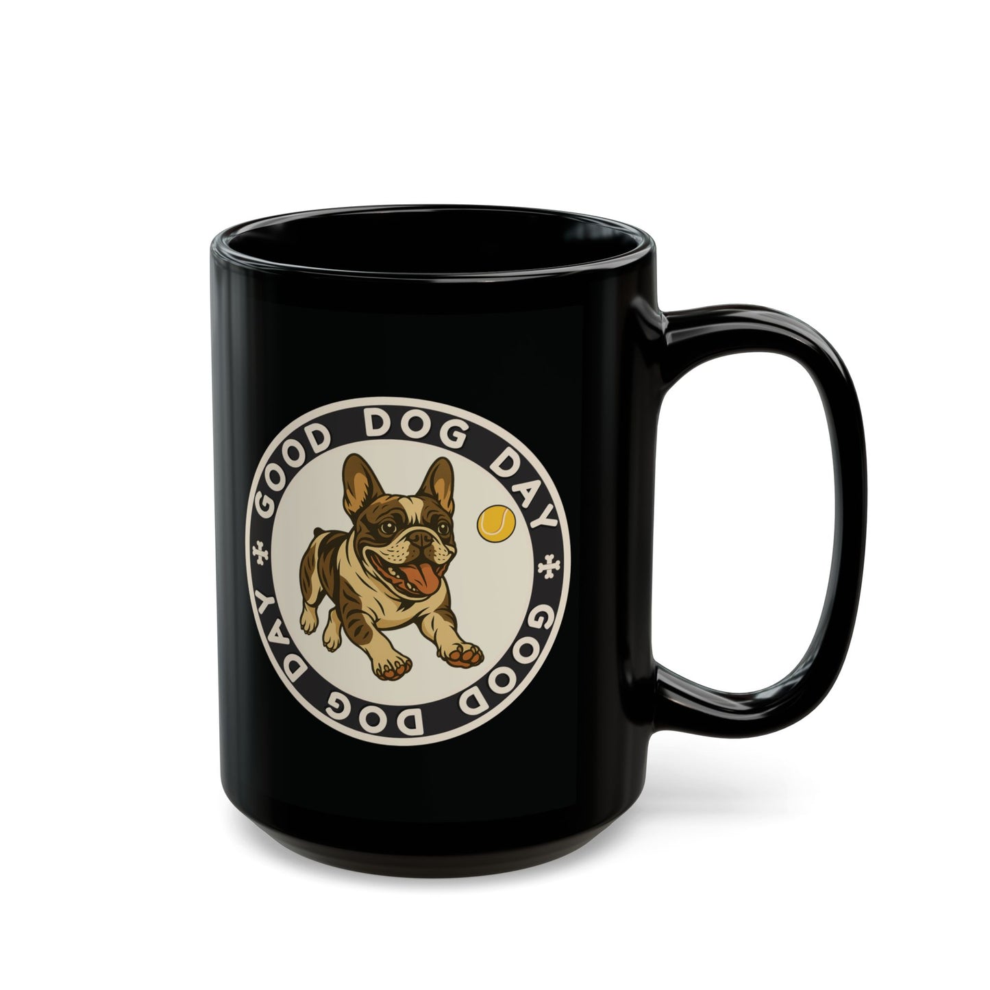Good Dog Day French Bulldog Mug – Cream & Charcoal