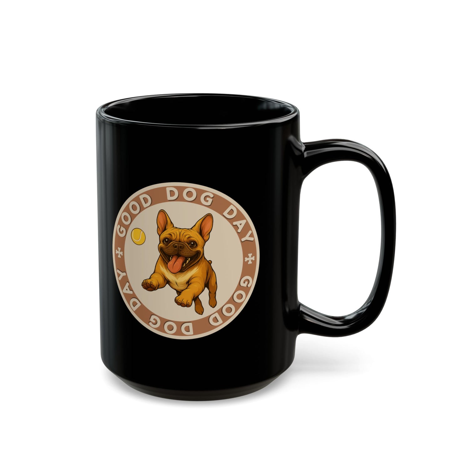 Good Dog Day French Bulldog Black Mug – Cream & Clay
