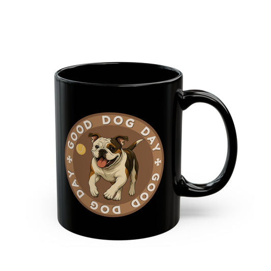 Good Dog Day Bulldog Black Mug – Saddle & Biscuit