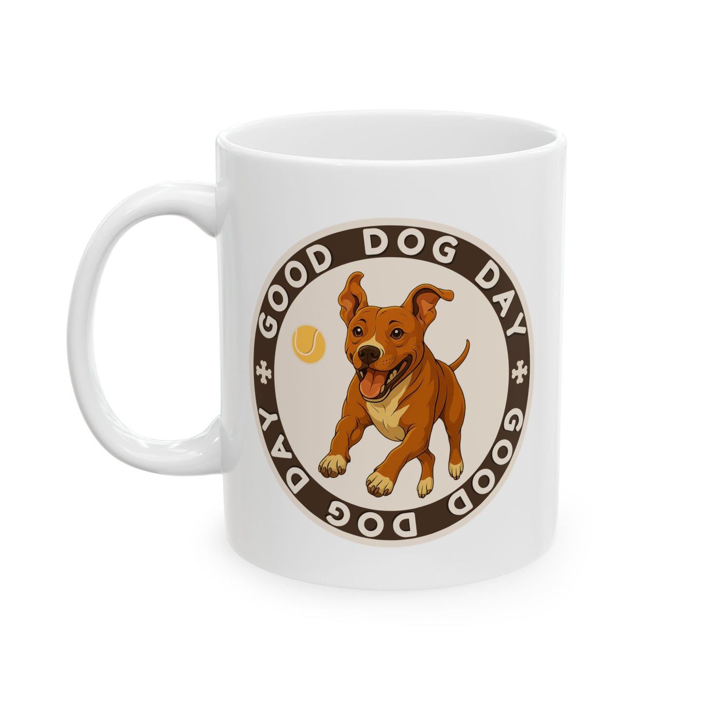 Good Dog Day Pit Bull Mug – Coffee & Cream