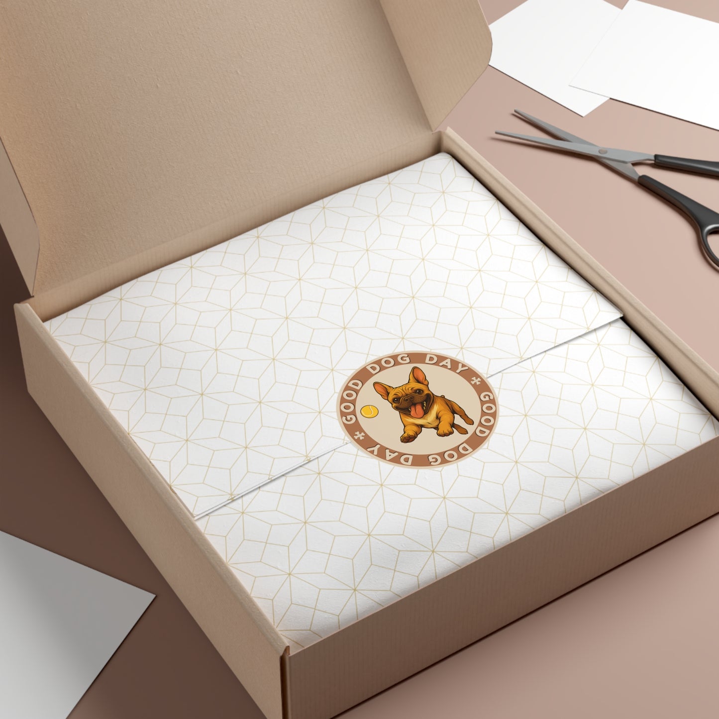 Good Dog Day French Bulldog 3"x3" Sticker – Cream & Clay