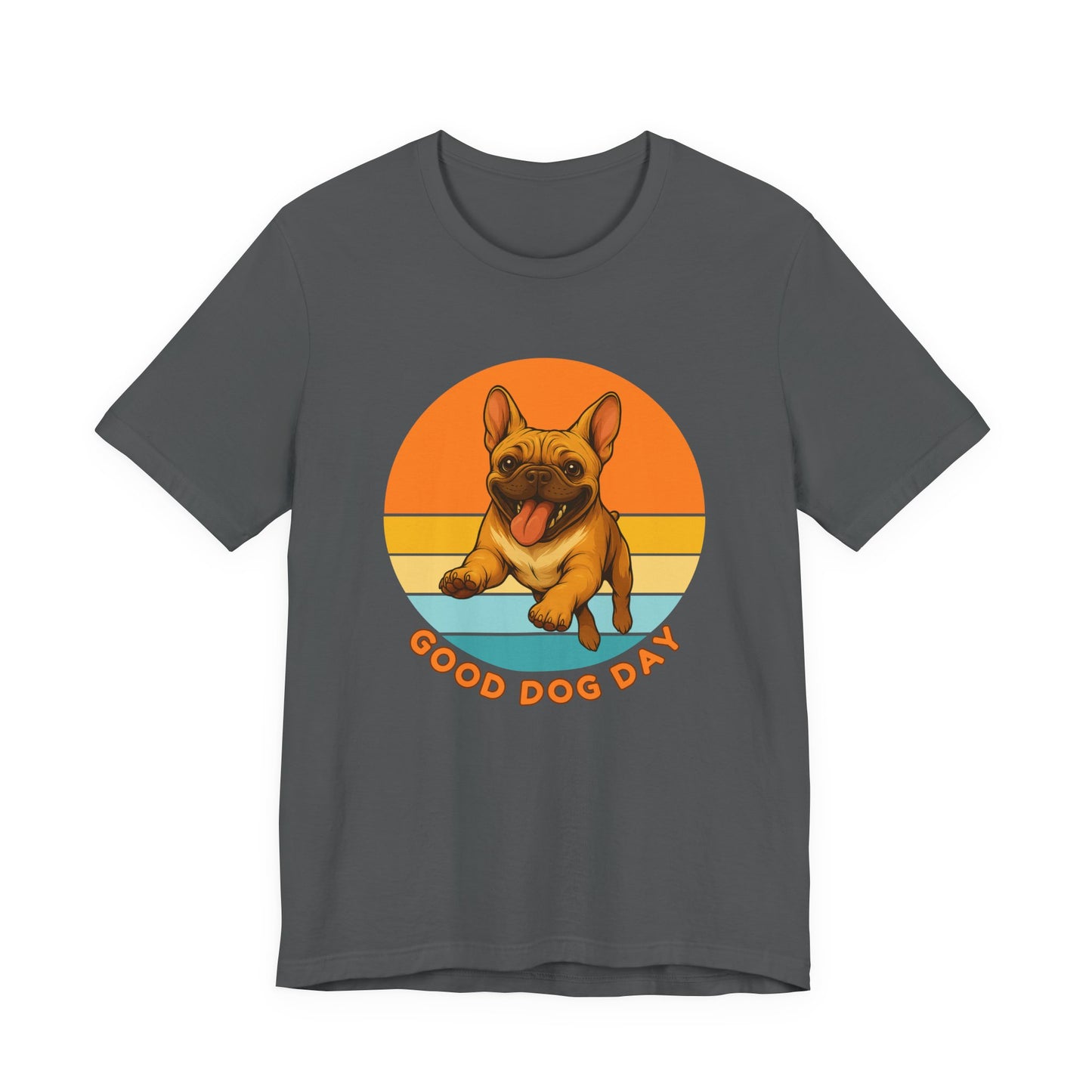 Good Dog Day French Bulldog Shirt – Cream & Clay – Retro Sunset