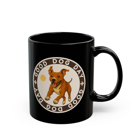 Good Dog Day Pit Bull Black Mug – Coffee & Cream
