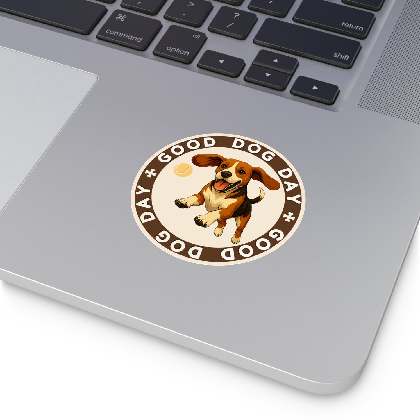 Good Dog Day Beagle 3"x3" Sticker – Cream & Cocoa