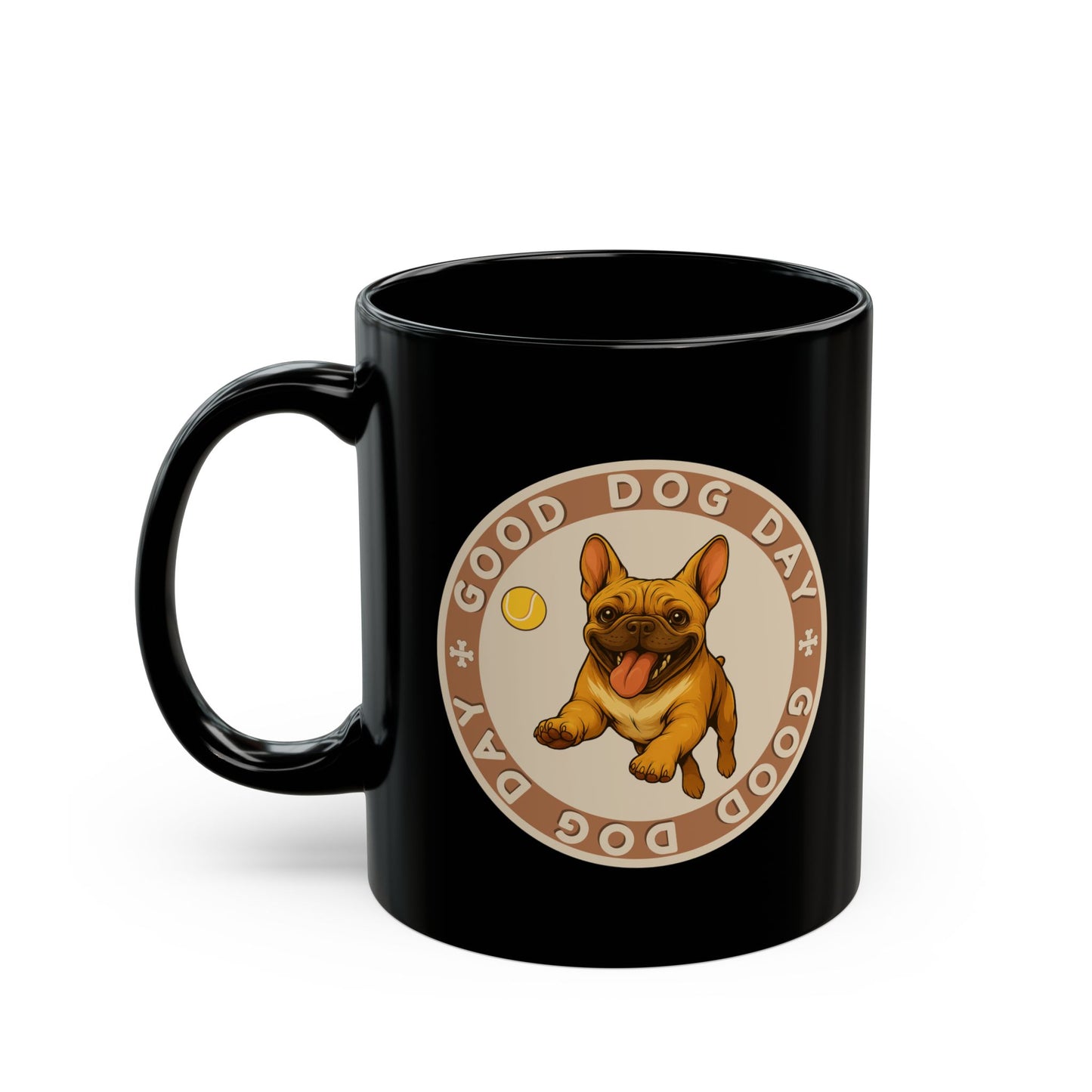 Good Dog Day French Bulldog Black Mug – Cream & Clay