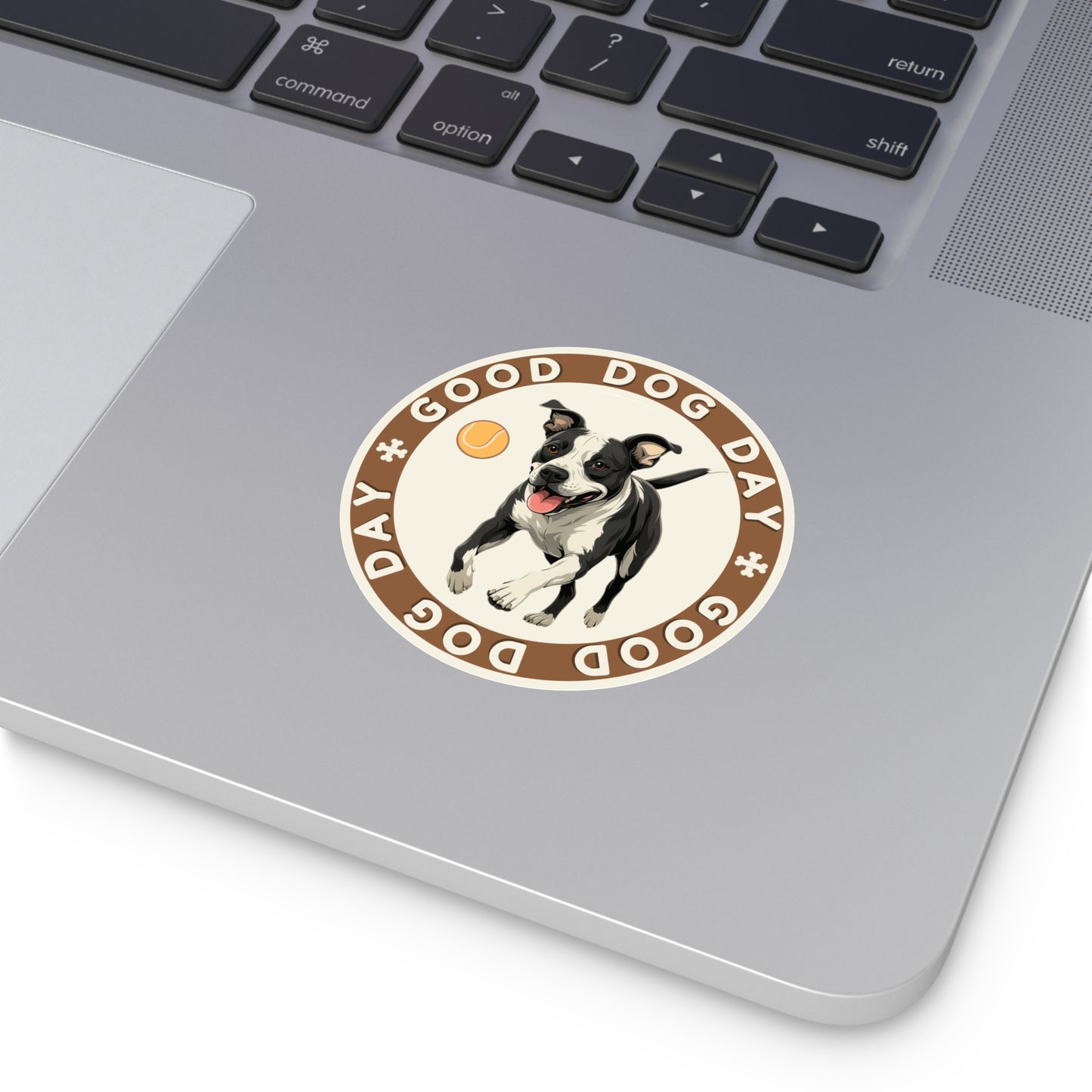 Good Dog Day Pit Bull 3"x3" Sticker – Sandstone & Terra